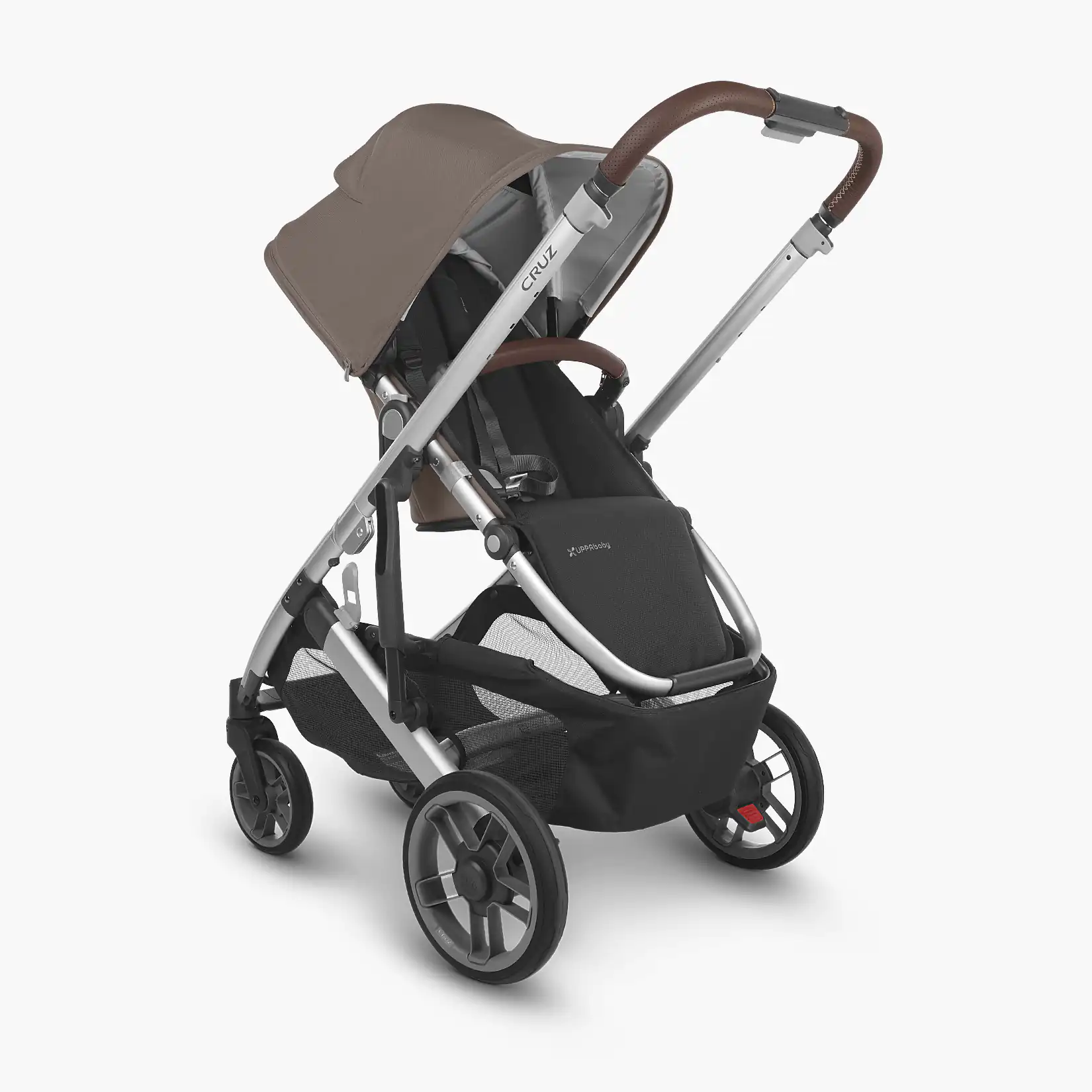 Cruz V2 Stroller - Theo - Dark Taupe | Silver Frame | Chestnut